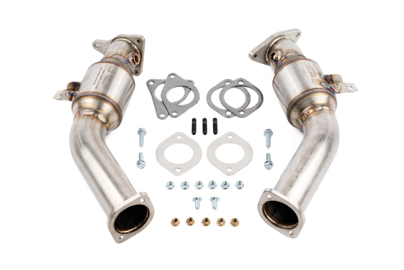 AMS Performance Street Lower Downpipes with GESI Catalytic Converter for VR30DDTT