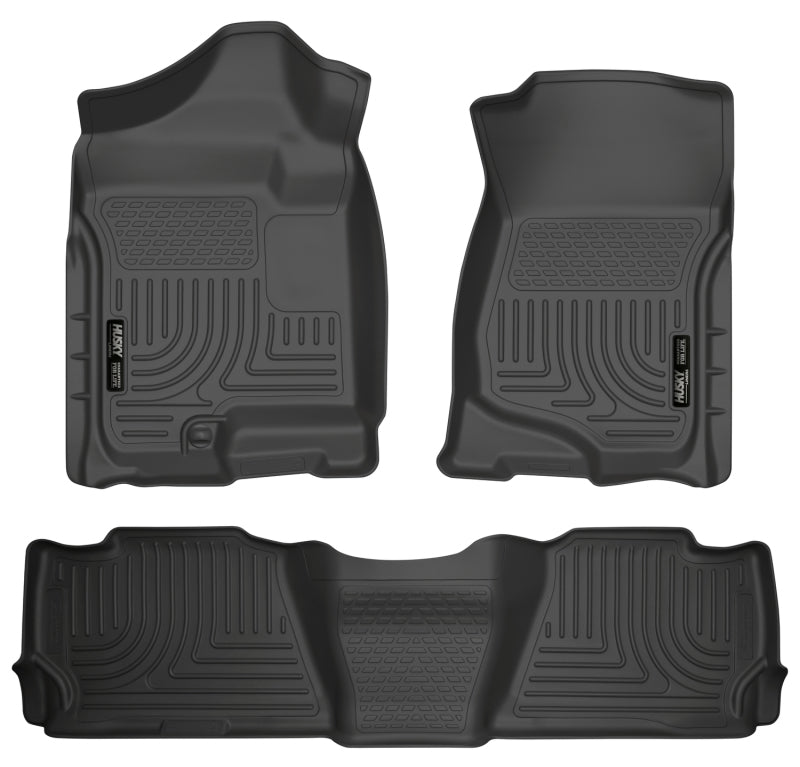 Husky Liners WeatherBeater Black Front/2nd Row Floor Liners for 07-13 GM Escalade ESV/Avalanche/Suburban - OneFastShop