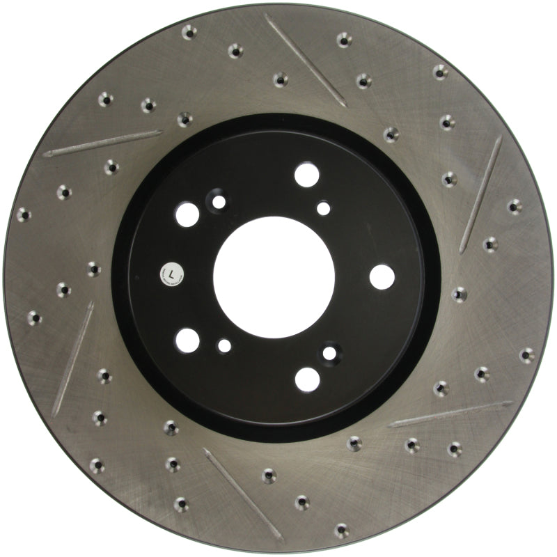 Stoptech SportStop Slotted Drilled Left Front Rotor for 04-08 Acura TL Brembo Caliper - OneFastShop