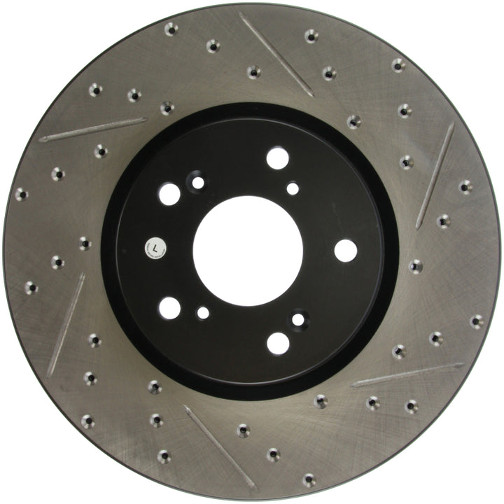 Stoptech SportStop Slotted Drilled Left Front Rotor for 04-08 Acura TL Brembo Caliper - OneFastShop