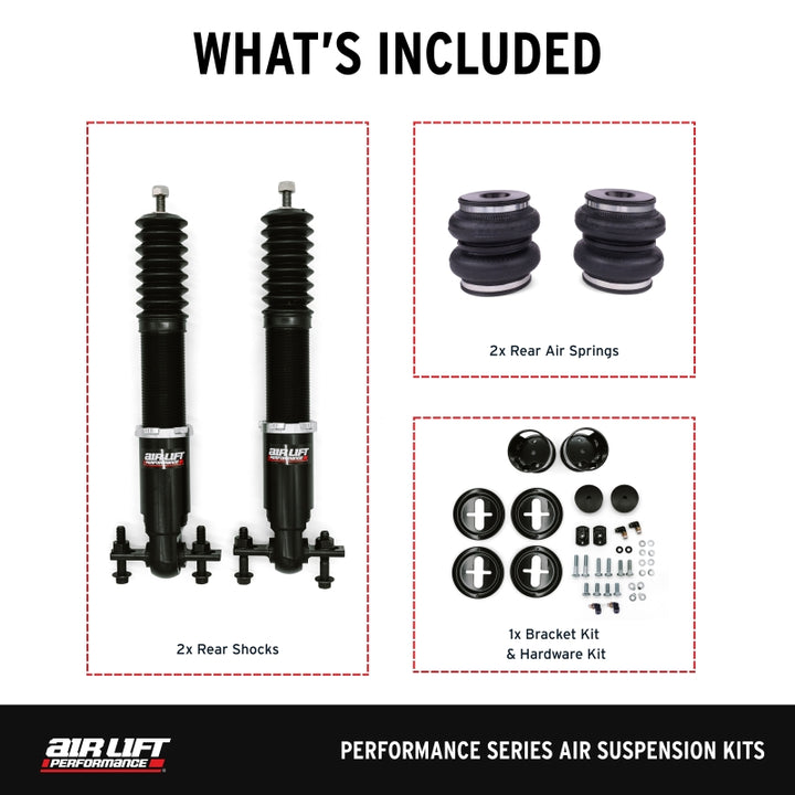 Air Lift Performance 2015–2023 S550 / 2024–2025 S650 Air Suspension Rear Kit for Ford Mustang - OneFastShop