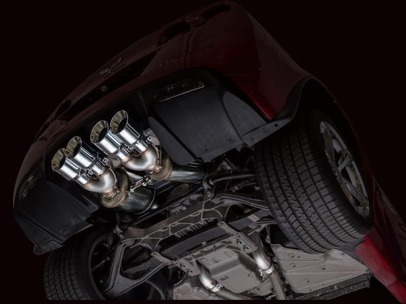 AWE Tuning Touring Edition Axle-Back Exhaust - Chevrolet Corvette C6 2005-2008 - Chrome Silver Tips, image 3