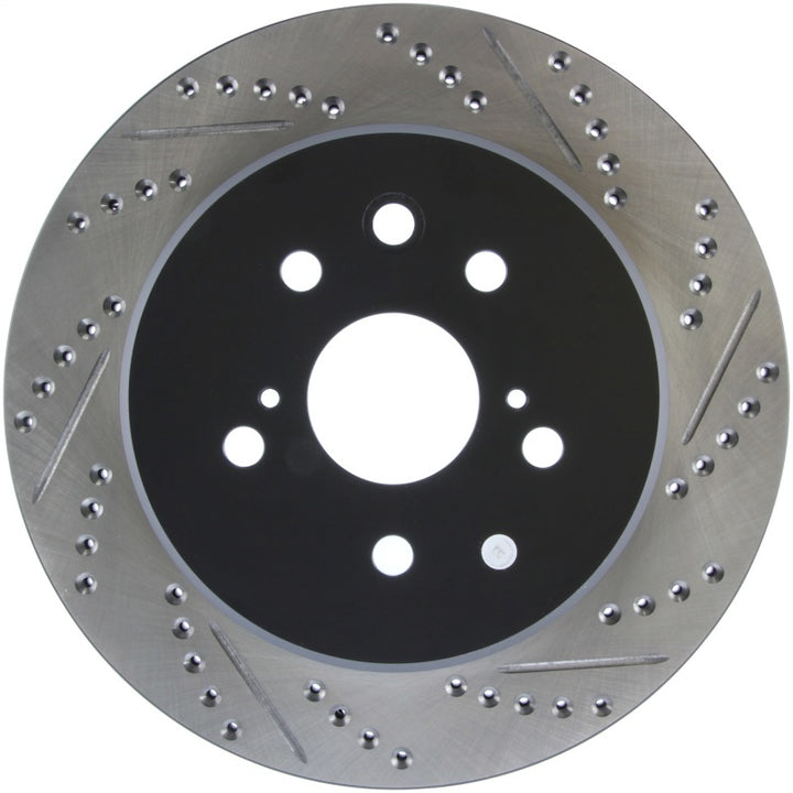 Stoptech Slotted & Drilled Sport Brake Rotor Left Rear for 13-14 Lexus GS300 GS350 GS400 GS430 - OneFastShop