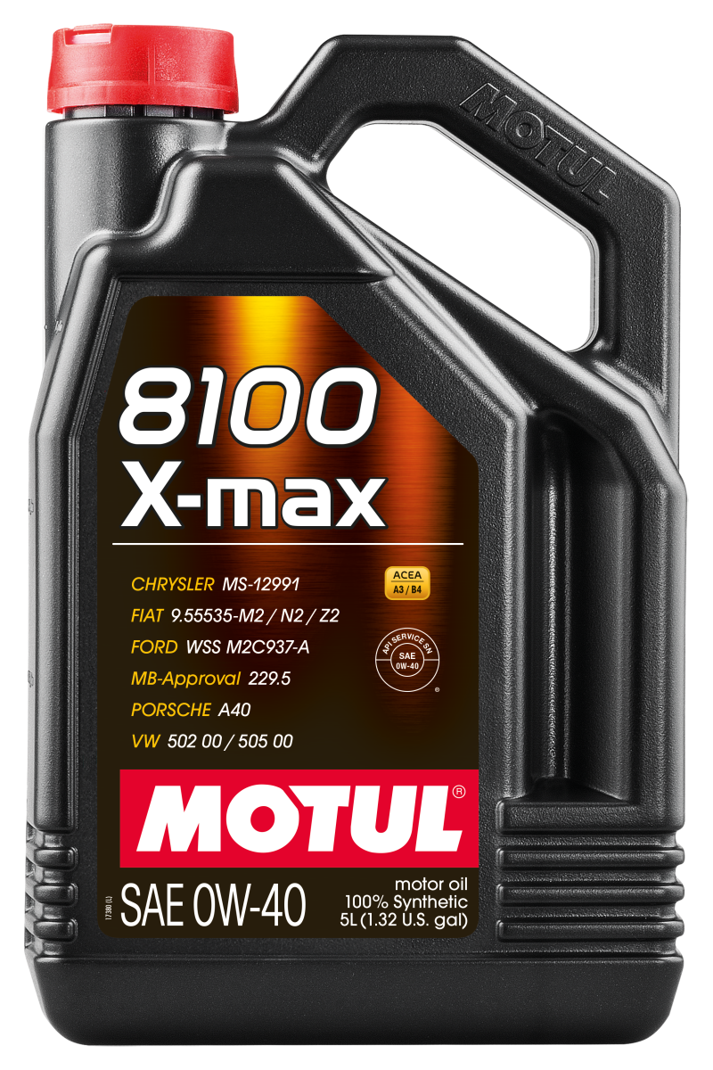 Motul 5L Synthetic Engine Oil 8100 0W40 X-MAX - Porsche A40 for High-Performance Vehicles - OneFastShop