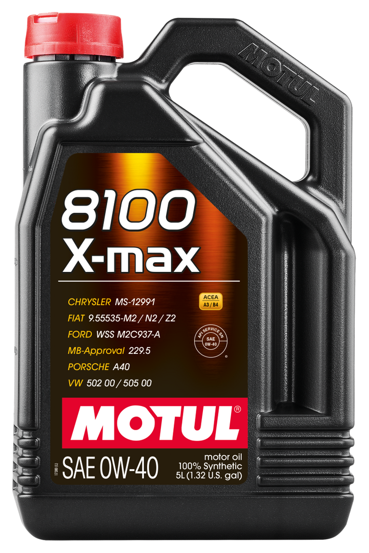 Motul 5L Synthetic Engine Oil 8100 0W40 X-MAX - Porsche A40 for High-Performance Vehicles - OneFastShop