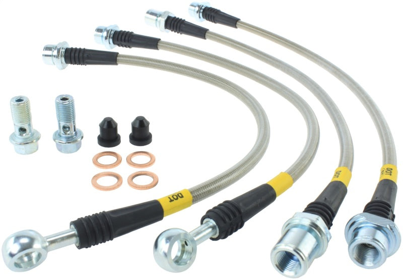 Stoptech Stainless Steel Brake Line Kit for Toyota 08-10 Land Cruiser and 07-11 Tundra - OneFastShop