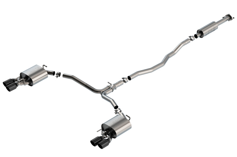 Borla Cat Back S-Type Exhaust Black Chrome for 18-20 Toyota Camry XSE - OneFastShop