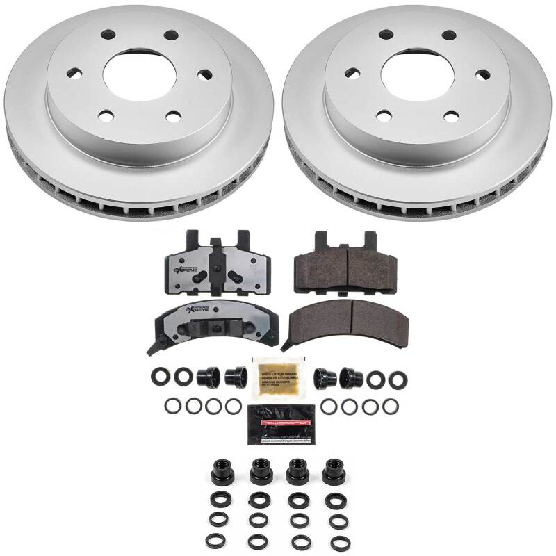 PowerStop Z36 Front Coated Brake Kit - Chevrolet K1500 Pickup / Chevrolet Tahoe / Cadillac Escalade 1988-2000