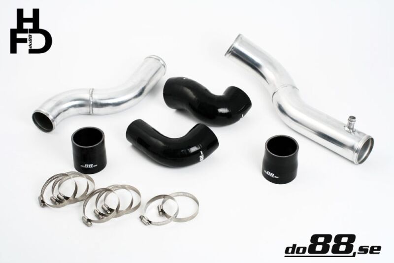 do88 Top Connection Charge Pipe Kit 63mm Throttle Body - Volvo 700 / 900 Turbo 1983-1998 - Black