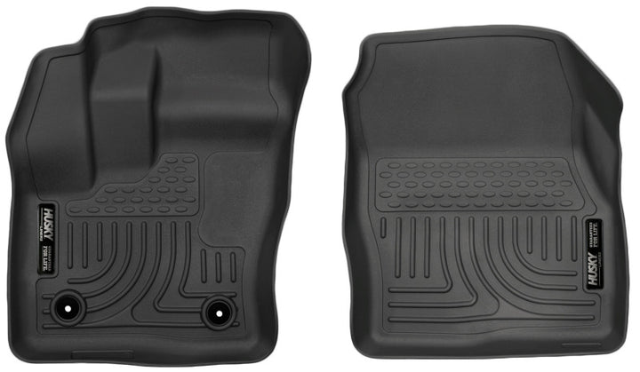 Husky Liners WeatherBeater Front Black Floor Liners for 2014-2015 Ford Transit Connect