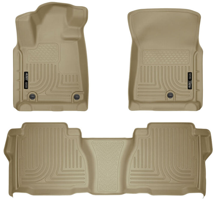 Husky Liners WeatherBeater Combo Tan Floor Liners for 2012 Toyota Tundra Double/CrewMax Cab