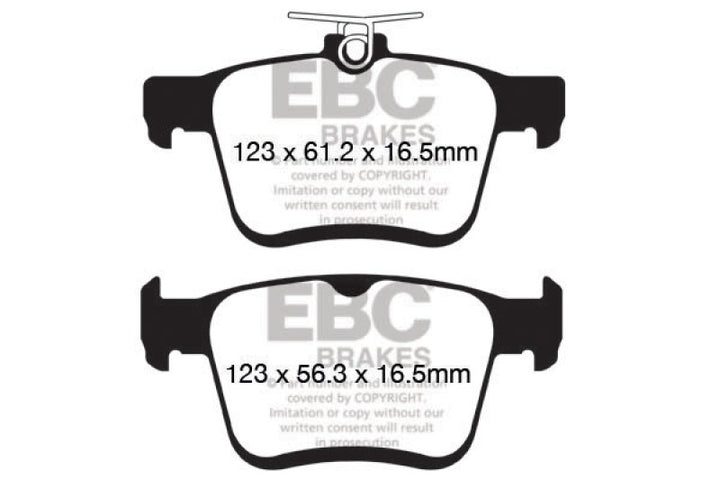 EBC Redstuff Rear Brake Pads for 2014+ Audi A3 1.8 Turbo with Electronic Parking Brake - OneFastShop