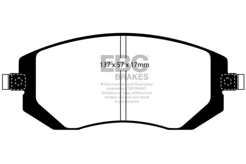 EBC Yellowstuff Front Brake Pads for 04-06 Saab 9-2X 2.0 Turbo