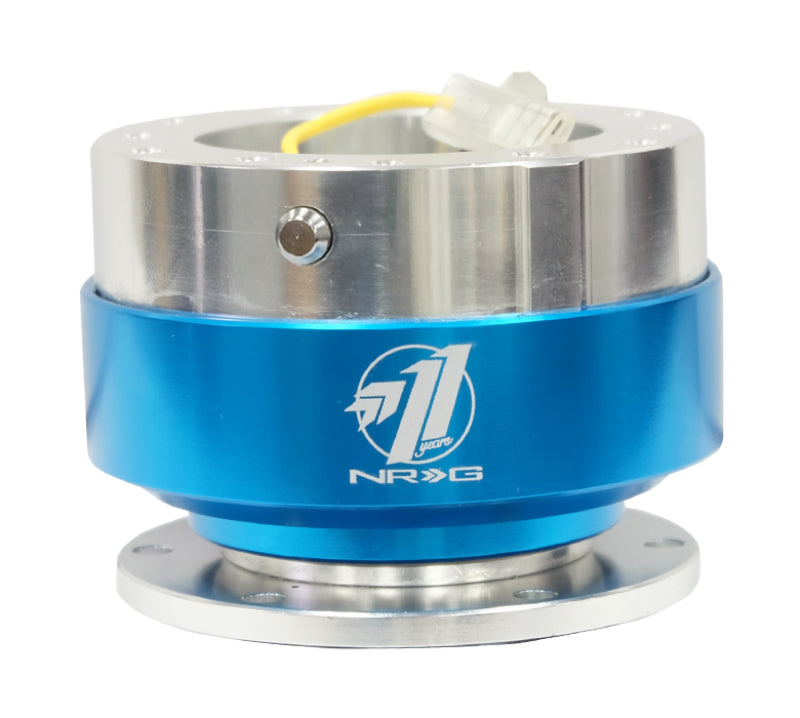 Nrg Quick Release Black Body Blue Chrome Ring - Fits All Models
