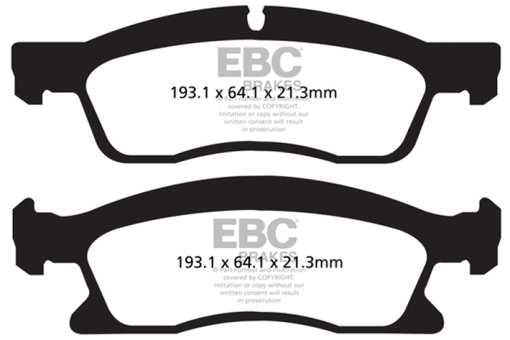 EBC Greenstuff Front Brake Pads for 13-23 Dodge Durango 5.7 - OneFastShop