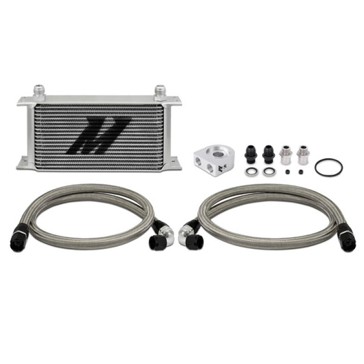Mishimoto Universal 19 Row Oil Cooler Kit with Braided Lines - Ford Mustang GT/GT Premium/Bullitt/Mach 1 (2018-2021, 2019-2020, 2021) - OneFastShop