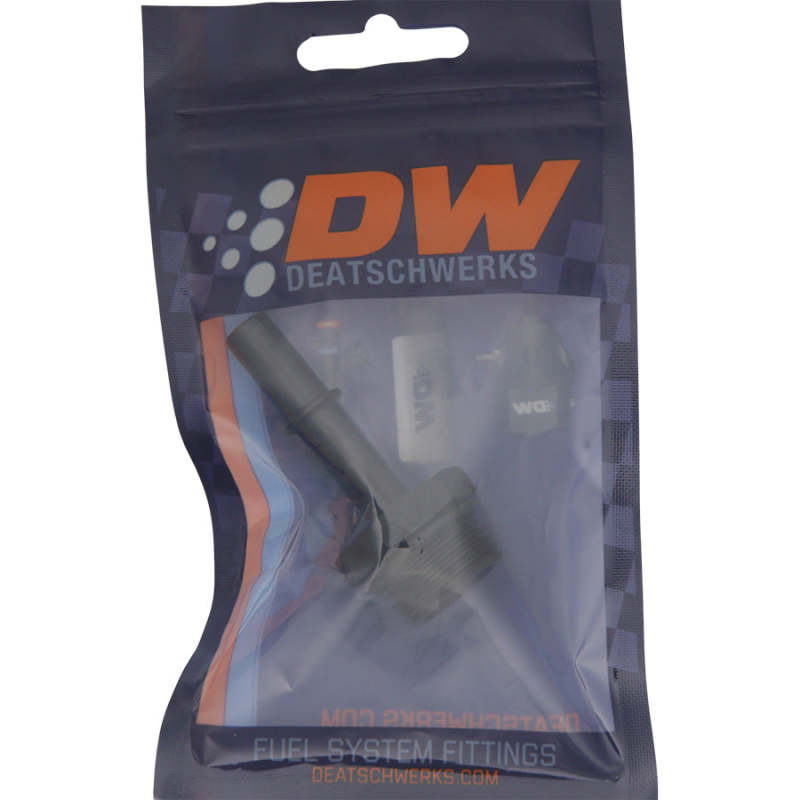DeatschWerks 10AN ORB Male to 3/8in Male EFI Quick Connect Adapter Anodized Matte Black
