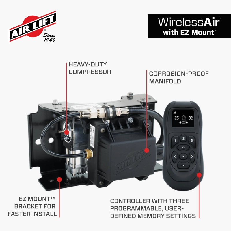 Air Lift Wireless Air Control System V2 w/EZ Mount for 2005-2013 Acura MDX and Various Buick Models
