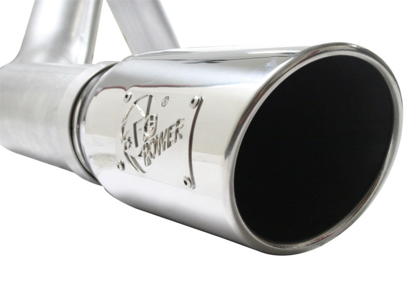 Afe Atlas Exhaust 4in Cat-Back Aluminized w/ 304 SS Polished Tip - 11-13 Ford F-150 EcoBoost V6 3.5L