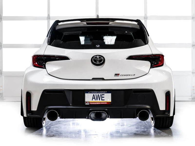 AWE Track Edition Catback Exhaust with Chrome Silver Tips for 23-24 Toyota GR Corolla - OneFastShop