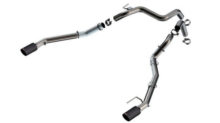Borla 24-25 Ford Ranger Raptor 2.75in Tail Pipe Kit 4in Tip Carbon Fiber