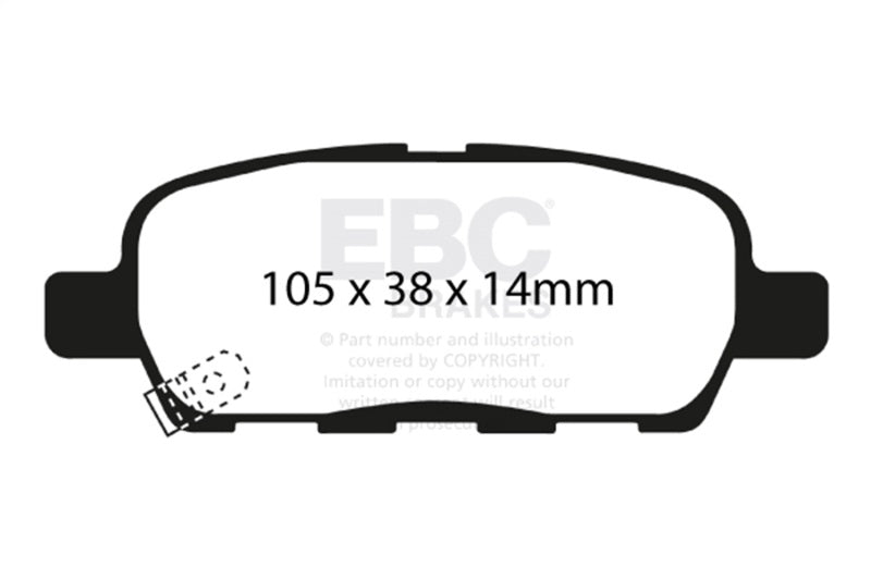 EBC Bluestuff Rear Brake Pads for 02 Infiniti G35 3.5 Without DCS - OneFastShop