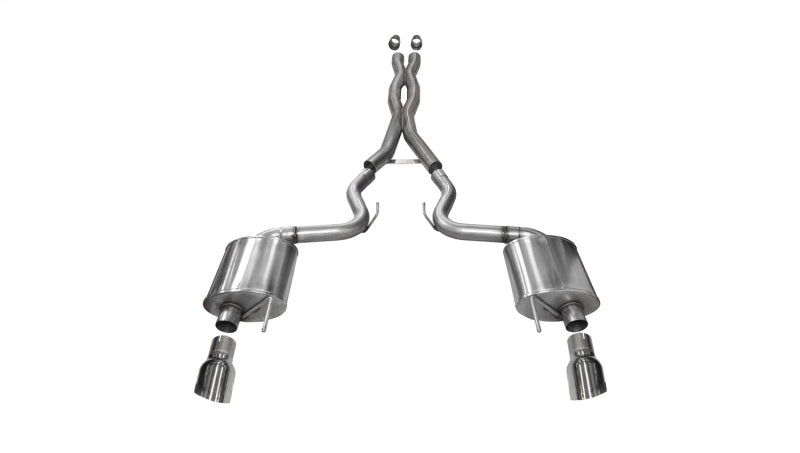 Corsa 2015-2017 Ford Mustang GT 5.0 3in Cat Back Exhaust Polish Dual Tips(Sport)