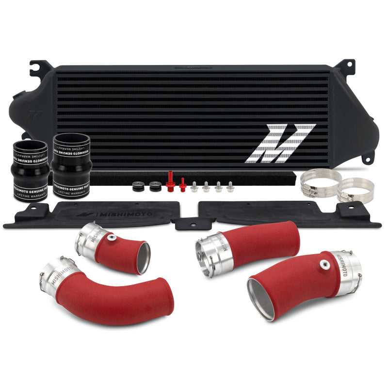 Mishimoto Performance Intercooler Kit - Toyota Tacoma 2024-2026 - Black Core - Red Pipes