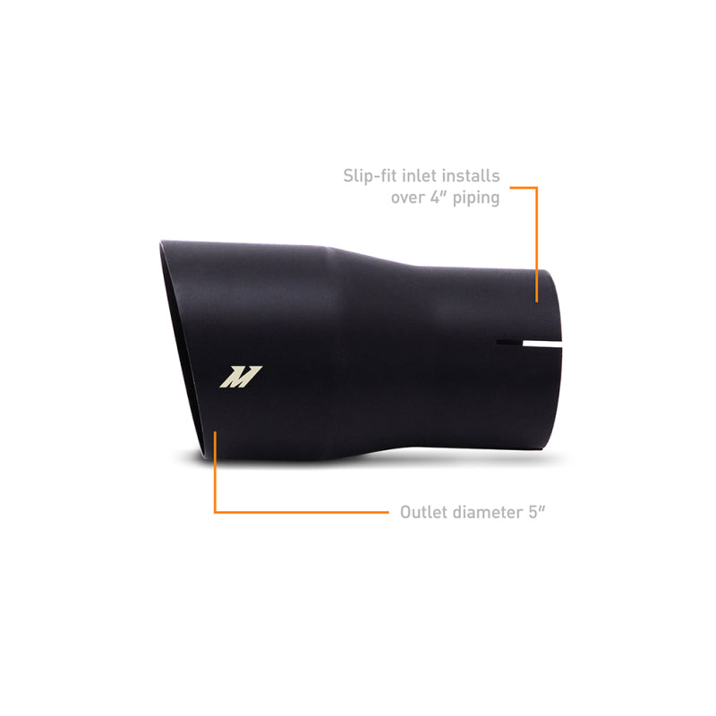 Borla Clamp-On Exhaust Tip - Single Wall 5in Outlet Black