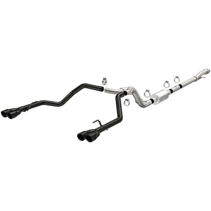 MagnaFlow Street Series Quad Split Rear Exhaust with Black Tips for 2019 Chevy Silverado 1500 V8 5.3L