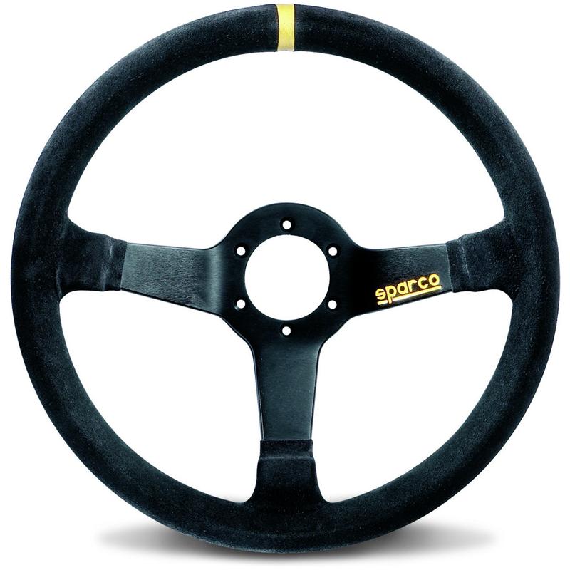 Sparco 345 Steering Wheel Suede Black Finish (345) - OneFastShop