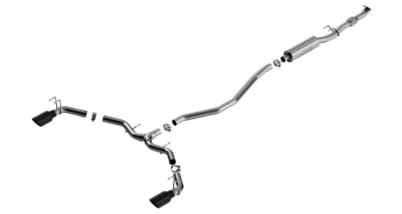 Borla S-Type Cat-Back Exhaust for 2023 Integra and 2022–2023 Civic Si 1.5L 4 Cyl MT FWD 4DR – 2.50 in. Black Chrome - OneFastShop