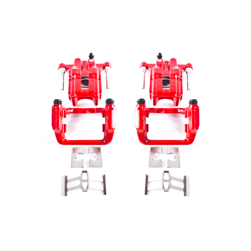 PowerStop Rear Red Calipers with Brackets Pair for 01-03 Acura CL - OneFastShop