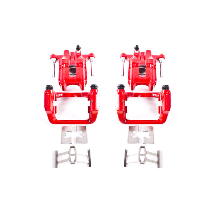 PowerStop Rear Red Calipers with Brackets Pair for 01-03 Acura CL - OneFastShop