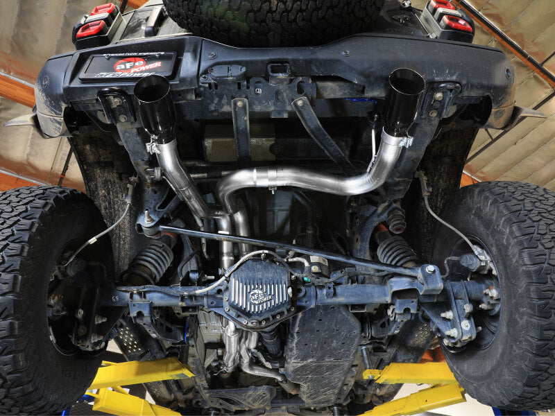 aFe Vulcan Series 3in 304 Stainless Steel Cat-Back Exhaust - Ford Bronco Raptor 3.0L V6 2022-2025 - Black Tips, image 2