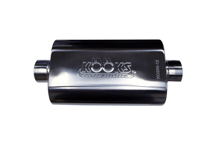Kooks Headers Universal Oval Muffler 2 1/2in Center/Center (4x8x12) - OneFastShop