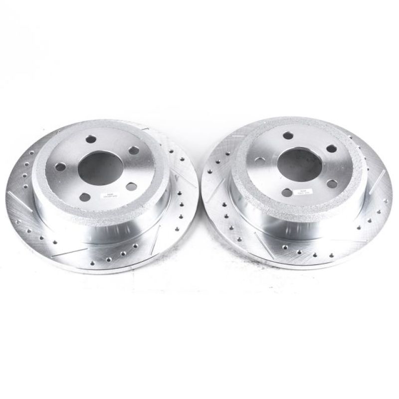 PowerStop Rear Evolution Drilled & Slotted Rotors - Jeep Wrangler 07-17 - OneFastShop