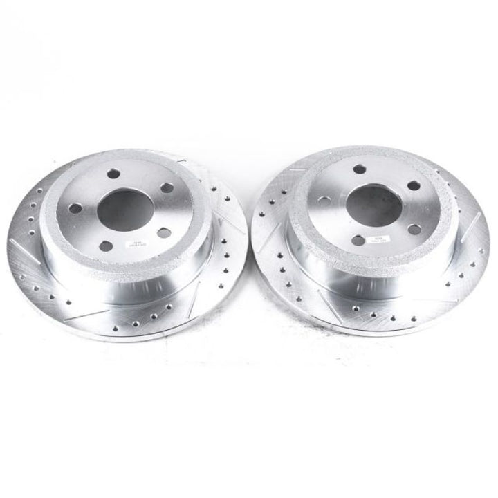 PowerStop Rear Evolution Drilled & Slotted Rotors - Jeep Wrangler 07-17 - OneFastShop