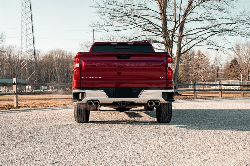 Corsa Performance Cat-Back Exhaust System for Chevrolet Silverado 1500 - Dual Rear Exit - Twin 4in Polished Pro-Series Tips - 2019-2023