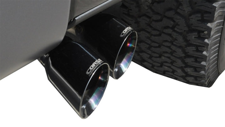 Corsa Black Xtreme Cat-Back Exhaust for 2011–2014 Ford F-150 Raptor 6.2L 133in - OneFastShop