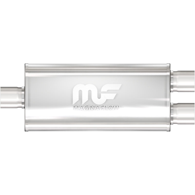 MagnaFlow Performance Muffler Stainless Steel 14X5X8-3X2.5/2.5 C/D - Compatible with Various Chevrolet, Dodge, Ford, and GMC Models