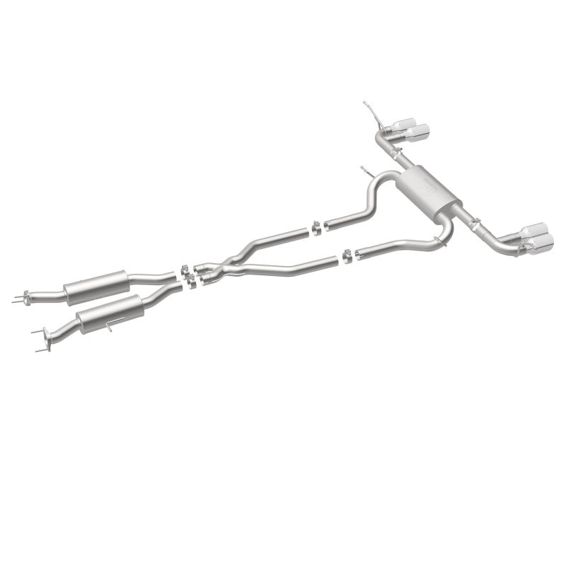 Magnaflow Cat Back Exhaust SS 2.5in Quad Split Polish 4in Tip for 14-15 Jeep Grand Cherokee 3.6L 5.7L V6 V8 - OneFastShop