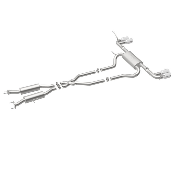 Magnaflow Cat Back Exhaust SS 2.5in Quad Split Polish 4in Tip for 14-15 Jeep Grand Cherokee 3.6L 5.7L V6 V8 - OneFastShop