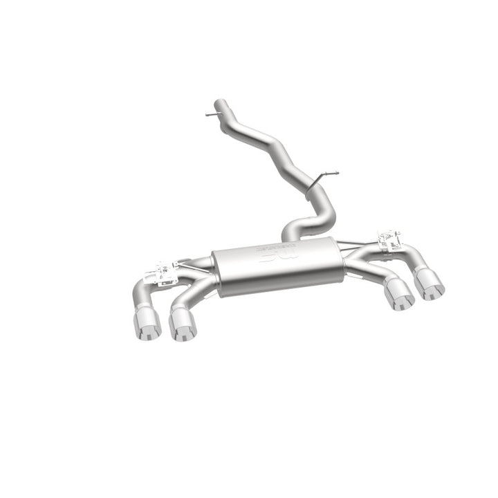 Magnaflow Cat-Back Exhaust System 3in Polished SS Quad Tip Split Rear Exit for 2015-2017 Volkswagen Golf R - OneFastShop