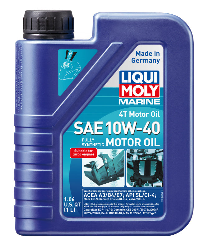 LIQUI MOLY Marine 4T Motor Oil SAE 10W40 Fully Synthetic Heavy Duty Engine Protection - OneFastShop