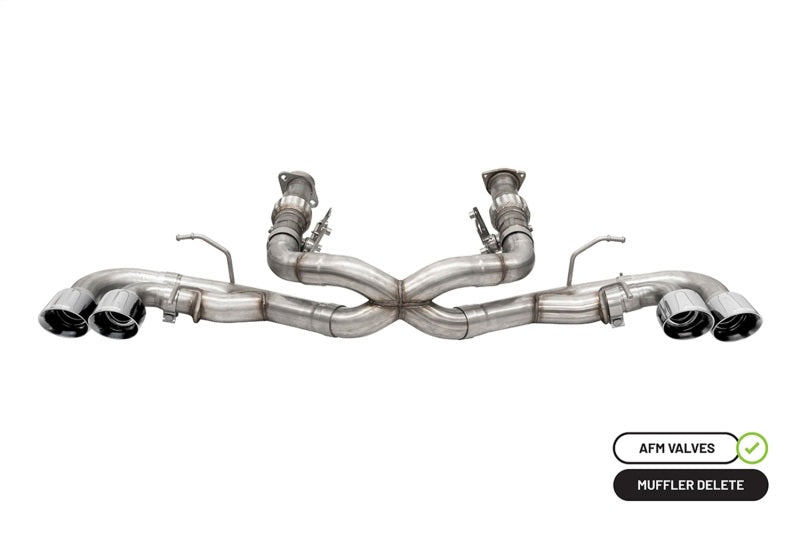 CORSA Performance 3in Xtreme Cat-Back Exhaust 4.5in Pol Quad Tips for 2020-2023 Chevrolet Corvette C8 - Integrates Stock AFM Valve