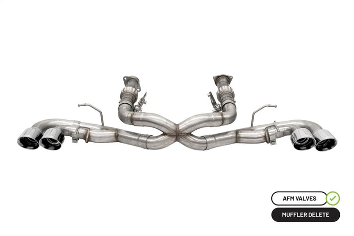 CORSA Performance 3in Xtreme Cat-Back Exhaust 4.5in Pol Quad Tips for 2020-2023 Chevrolet Corvette C8 - Integrates Stock AFM Valve
