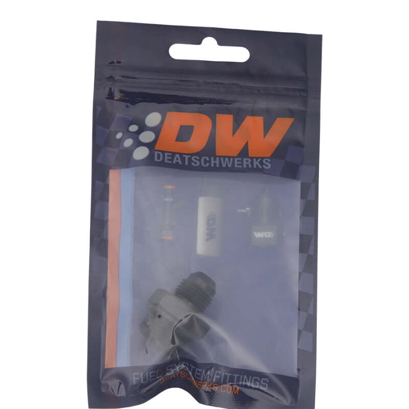 DeatschWerks 8AN ORB Male to 6AN Male Flare Adapter with O-Ring - 6061-T6 Anodized Matte Black, image 2