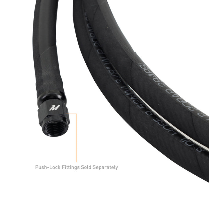 Mishimoto Push Lock Hose Black 4AN 240in Nitrile CPE