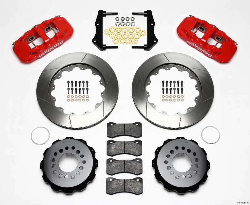 Wilwood AERO4 Red Slotted Rear Big Brake Kit - Dodge Charger / Challenger 2005-2011
